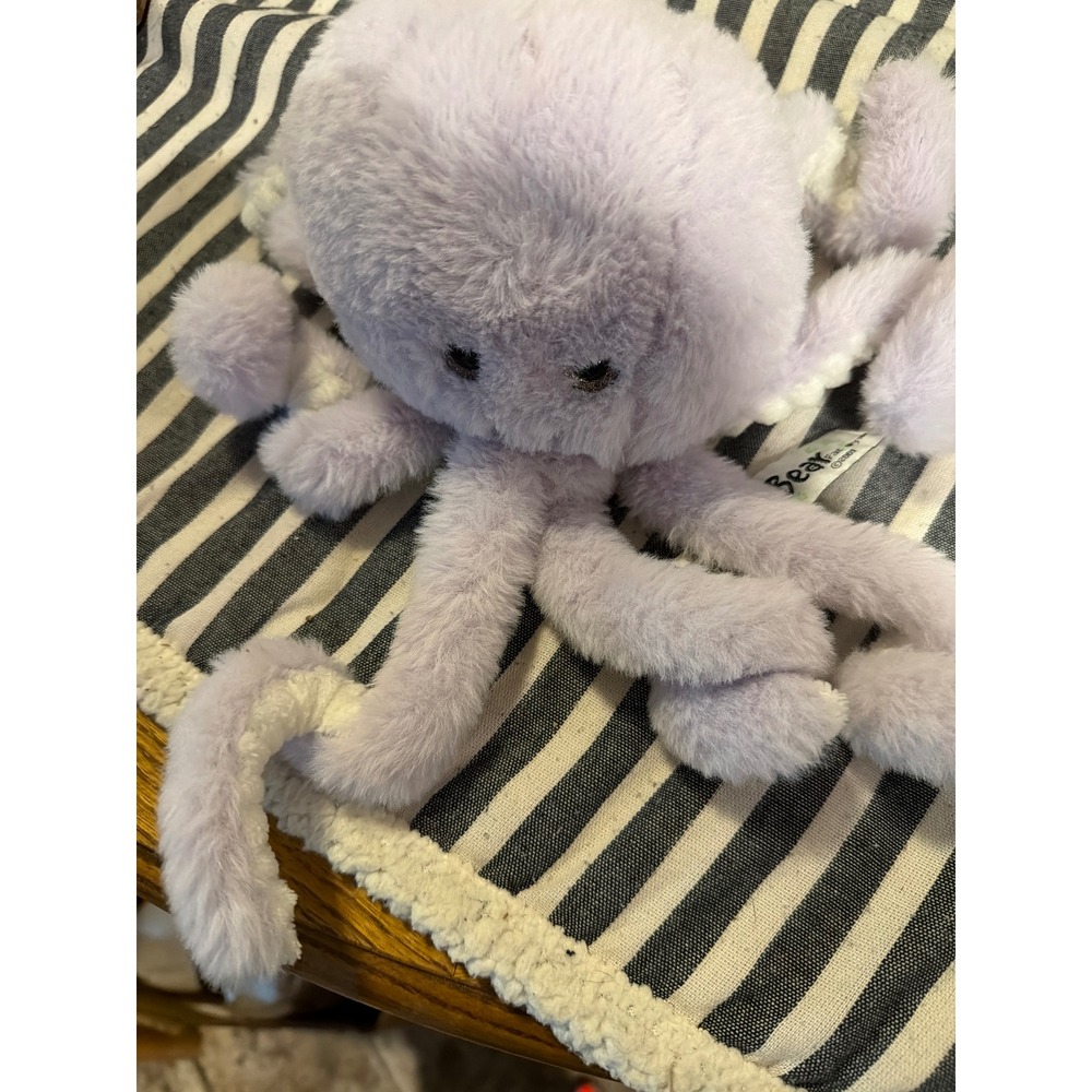 The Bear Factory Lavender Purple Octopus Plush Vintage 2001 Stuffed Animal Toy